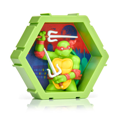 WOW! PODS - 4D Ninja Turtles Raphael, Unique Connectable Collectable Bobble-head figure that Bursts from their World into Yours, Wall or Shelf Display, Ninja Turtles Toys and Gifts, Series 1 no. 434
