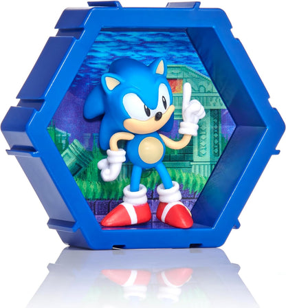 WOW! PODS 4D Classic Sonic | Unique Connectable Collectable Bobble-head figure that Bursts from their World into Yours | Wall or Shelf Display | Sonic Toys and Gifts | Series 1 no. 483