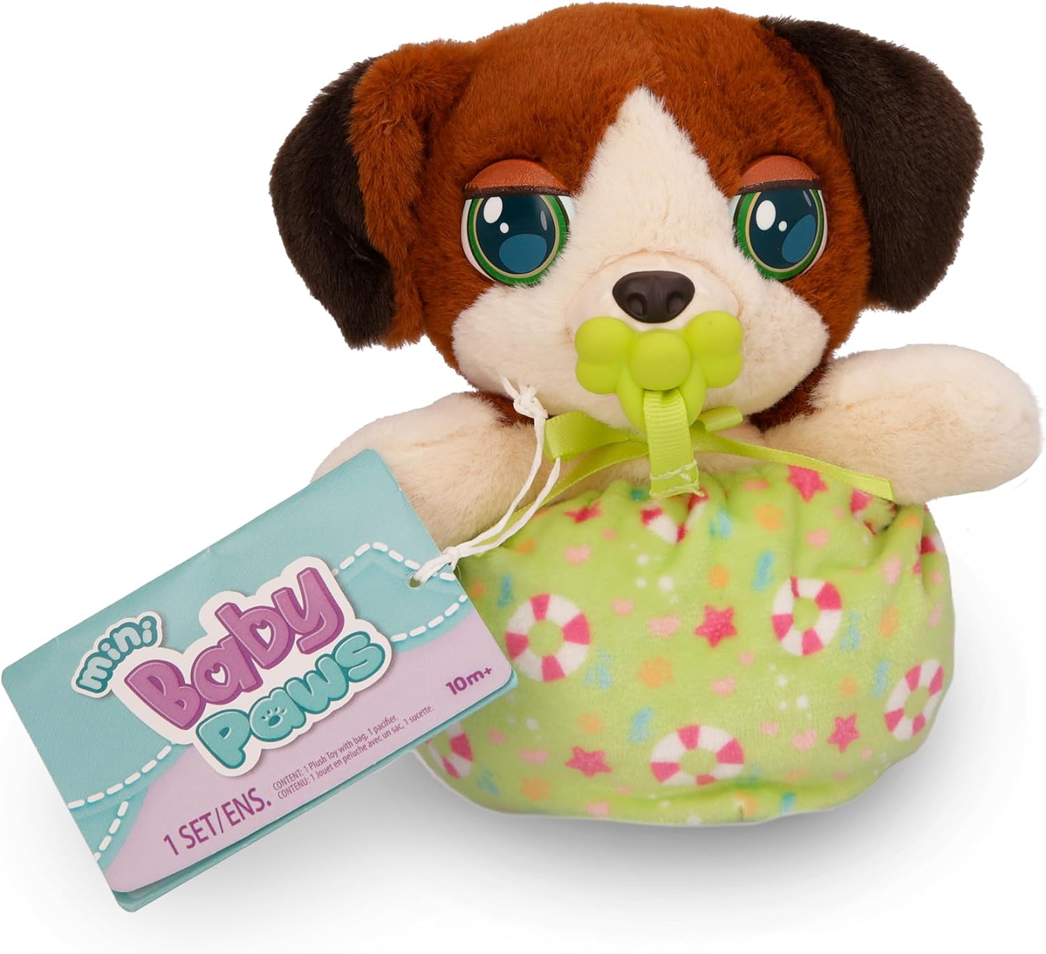 BABY PAWS Minis Beagle, Interactive Plush Carriable Puppy That Includes a Bag Inside Of It And Has Sounds, Kids Age 3+ and up