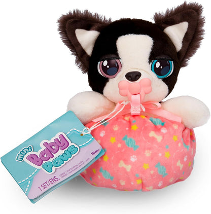 BABY PAWS Minis Border Collie Interactive Plush Carriable Puppy That Includes a Bag Inside Of It And Has Sounds Kids Age 3+ and up