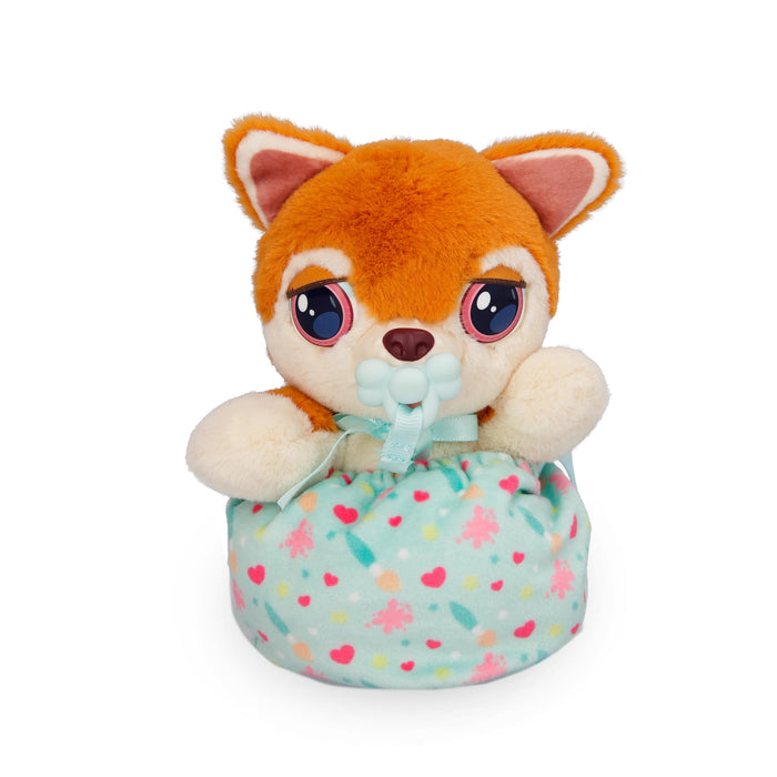 BABY PAWS Minis Shiba Inu Interactive Plush Carriable Puppy That Includes a Bag Inside Of It And Has Sounds Kids Age 3+ and up