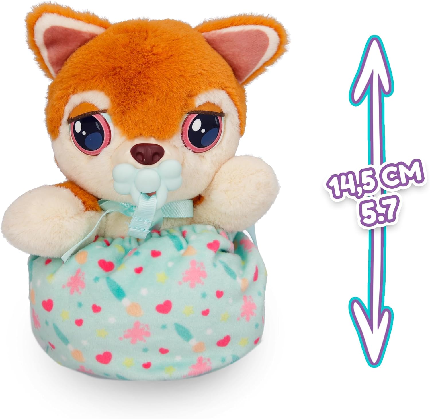 BABY PAWS Minis Shiba Inu Interactive Plush Carriable Puppy That Includes a Bag Inside Of It And Has Sounds Kids Age 3+ and up