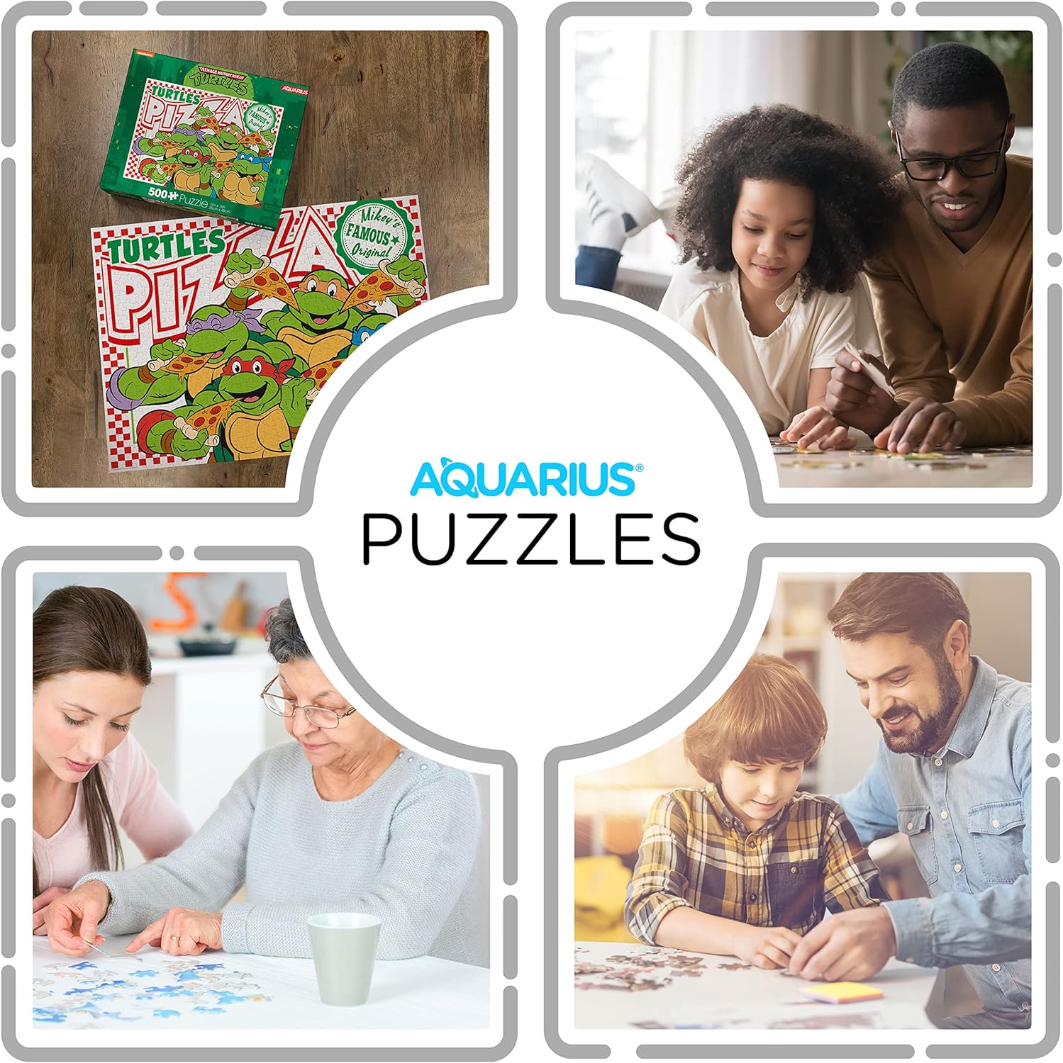 AQUARIUS - Teenage Mutant Ninja Turtles Pizza 500 Piece Jigsaw Puzzle