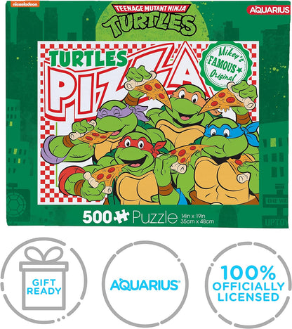 AQUARIUS - Teenage Mutant Ninja Turtles Pizza 500 Piece Jigsaw Puzzle