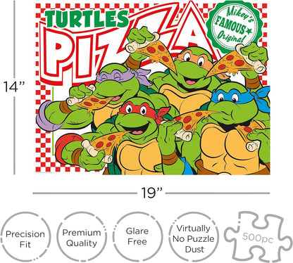 AQUARIUS - Teenage Mutant Ninja Turtles Pizza 500 Piece Jigsaw Puzzle