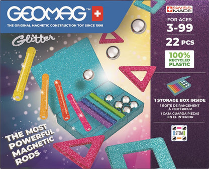 GEOMAG - Glitter Panels Recycled, 534, White