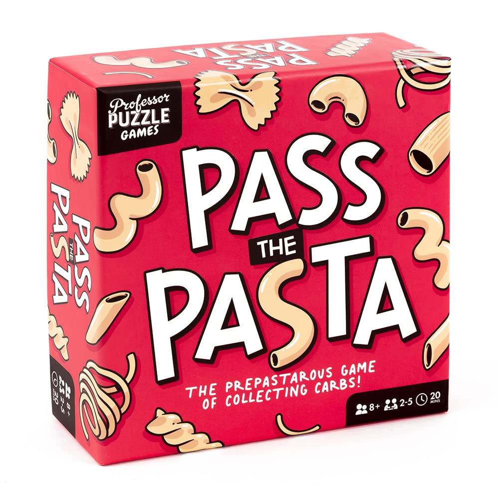 Professor PUZZLE Pass The Pasta Games - Family board game of strategy and shape collection. - Perfect for Family Games Night.