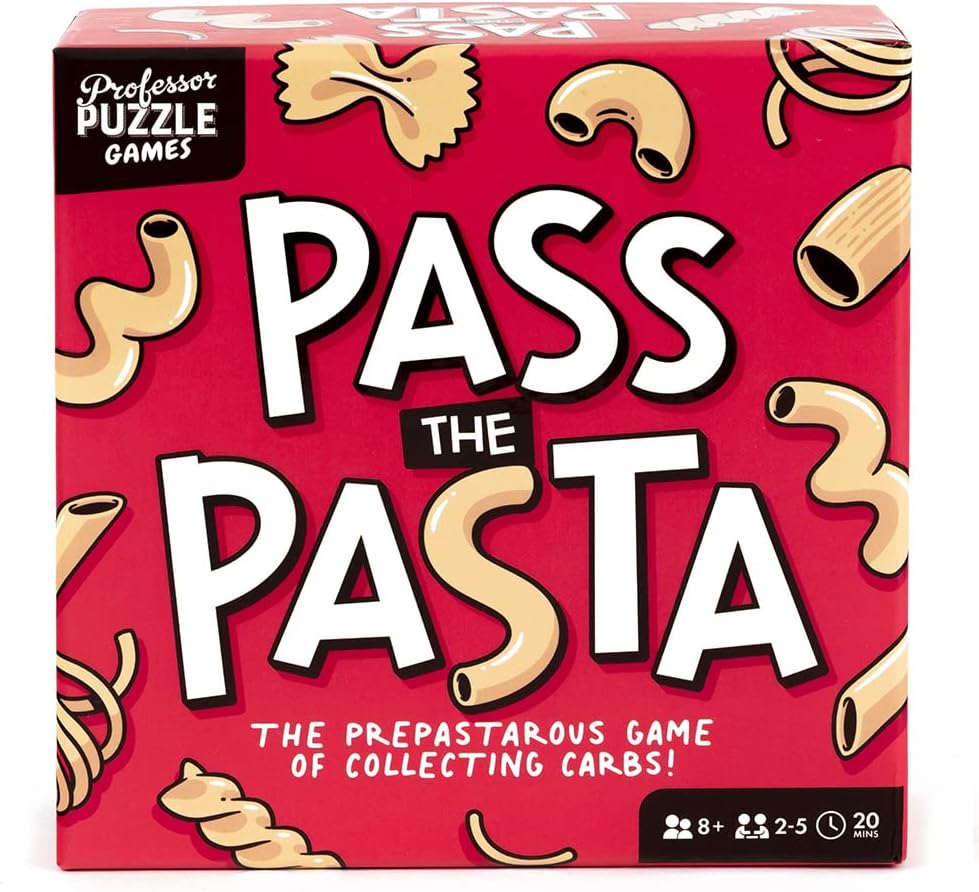 Professor PUZZLE Pass The Pasta Games - Family board game of strategy and shape collection. - Perfect for Family Games Night.