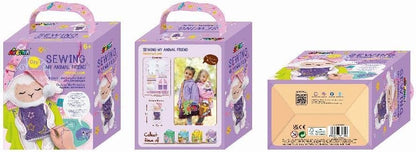 Avenir 6301818 DIY naaiset, knuffeldier, snooze-schaap, schouderdier, knutselset voor kinderen, creatieve set, vanaf 6 jaar