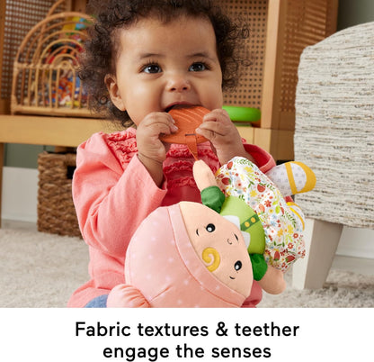 Fisher-Price Baby Sensory Toy Cuddle & Chime First Babydoll for Infants Ages 6+ Months, Each Sold Separately, HXK44