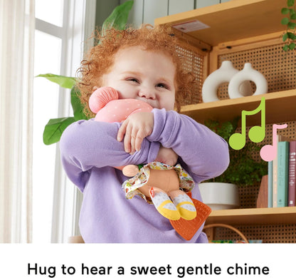 Fisher-Price Baby Sensory Toy Cuddle & Chime First Babydoll for Infants Ages 6+ Months, Each Sold Separately, HXK44