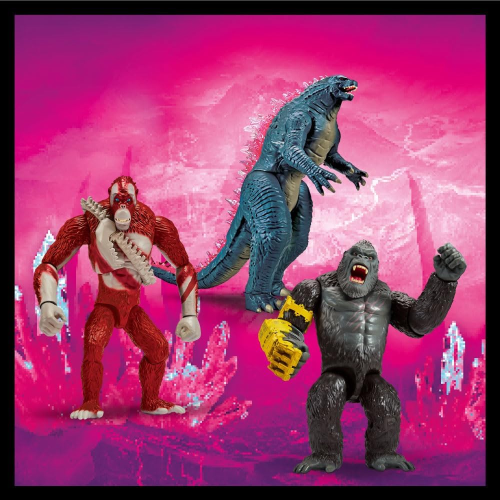GODZILLA VS KONG Monsterverse - Figura Giant Skar King basada en la película, Figura de 28 cm, Accesorios incluidos para recrear luchas, Múltiple Puntos de articulación, +3 años, Famosa (MN300300