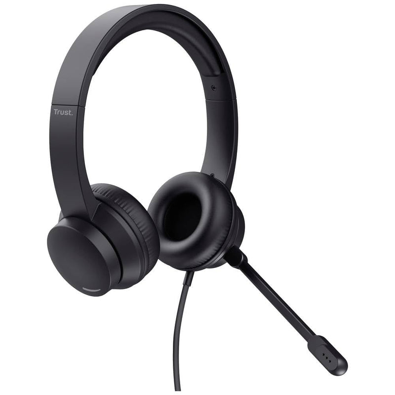 Trust HS-201 Computer Over Ear Headset Wired Stereo Black
