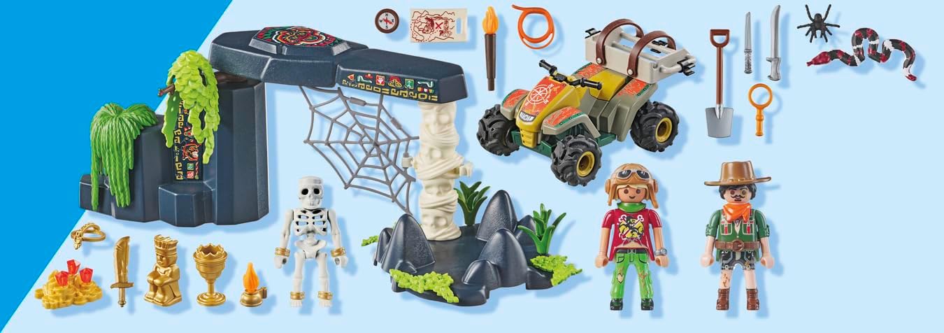 Playmobil 71454 Jungle Treasure Hunter Promo Pack, thrilling action, fun imaginative role-play, playsets suitable for children ages 4+