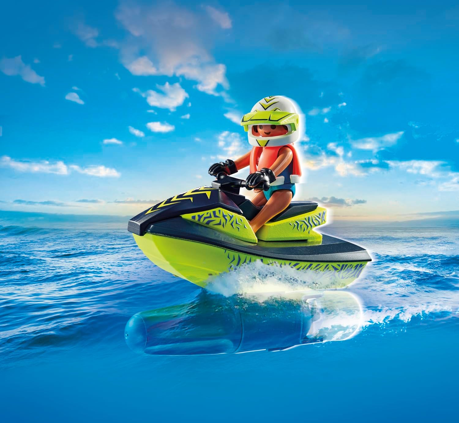 PLAYMOBIL Action Heroes 71464 Feuerwehrboot mit Aqua Scooter, aufregende Wasserrettung, inklusive Taucherbrille, Schwimmflossen und Rettungsweste, realitätsnahes Spielzeug für Kinder ab 4 Jahren