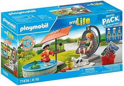 Playmobil 71476 My Life: Splashing Fun in the Garden Starter Pack, gifting toy and fun imaginative role-play, playsets suitable for children ages 4+