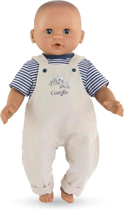 Corolle 9000110950 Mon Premier Poupon Shirt, Dungarees, Loire, for All 30 cm Baby Dolls, from 18 Months