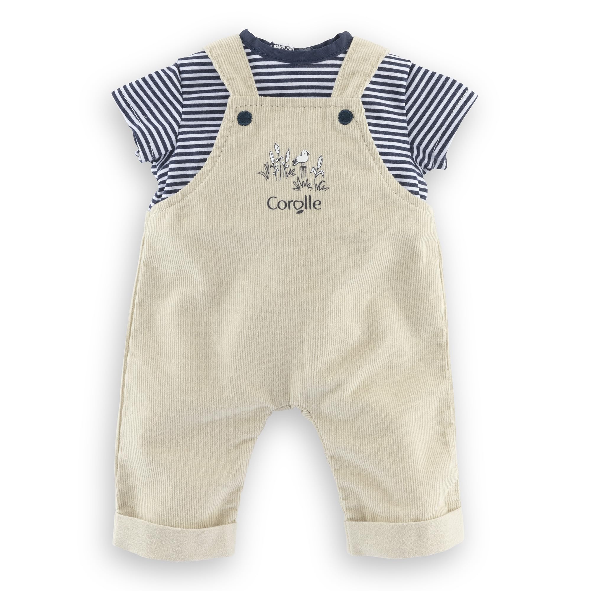 Corolle - Corolle Mon Grand Poupon Tuinbroek Ecru en T-shirt 36cm