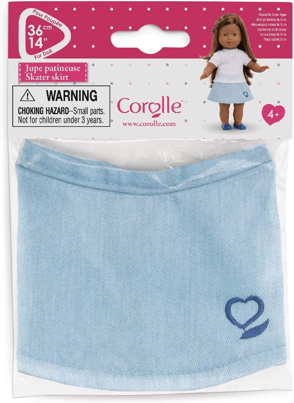 Corolle 210920 MC JUPE PATINEUSE Skirt, Blue, 0