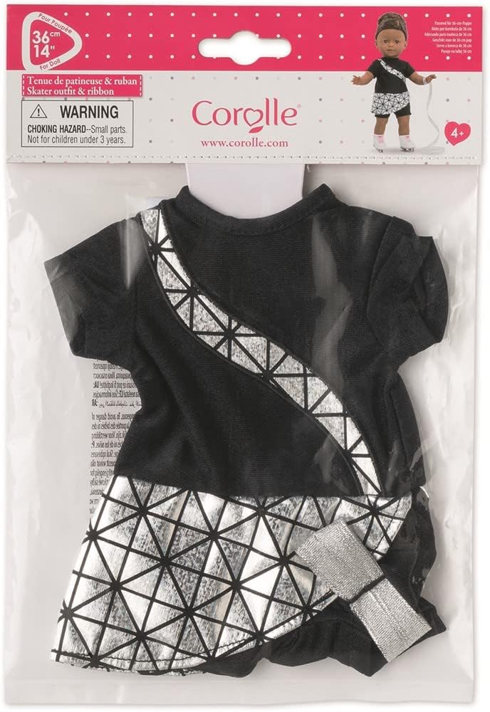 Corolle 211030 MC SKATER & RIBBON OUTFIT, Black, 0