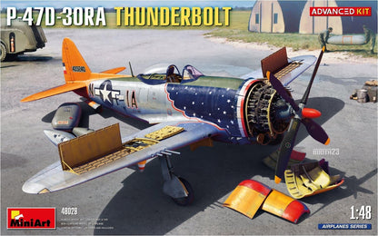 Mini Art 48029 1:48 P-47D-30RA Thunderbolt ADV.Kit - originalgetreue Nachbildung, Modellbau, Plastik Bausatz, Basteln, Hobby, Kleben, Modellbausatz, Zusammenbauen, unlackiert