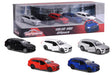 Majorette 212057615SDN Volvo V90 Car Set, 5-Pack - Volvo V90 in Metal with Freewheel and Movement Parts, Vehicles: 7.5 cm, from 3 Years, Multi-Coloured