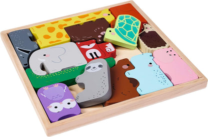 Eichhorn- Eh - Juego de Animales en Caja de Madera, Multicolor (4003046010008