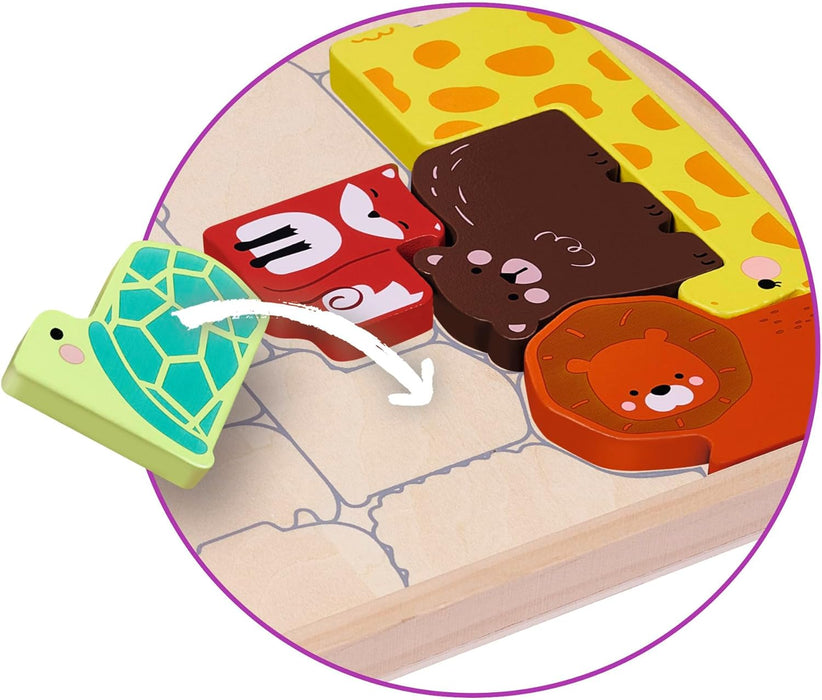 Eichhorn- Eh - Juego de Animales en Caja de Madera, Multicolor (4003046010008