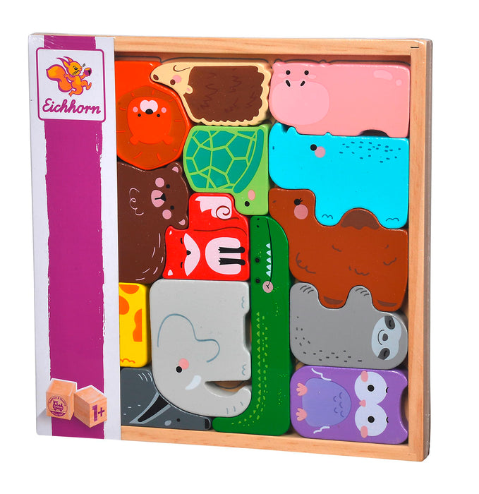 Eichhorn- Eh - Juego de Animales en Caja de Madera, Multicolor (4003046010008