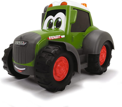 Dickie Toys Fendt Traktor Happy 203814008 Toy Tractor Green for Toddlers from 1 Year 25 cm, Multicoloured