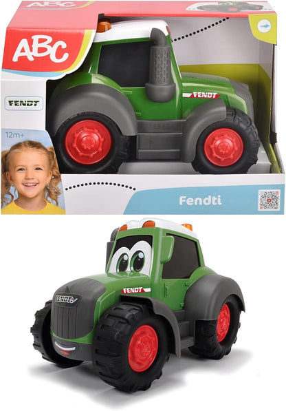 Dickie Toys Fendt Traktor Happy 203814008 Toy Tractor Green for Toddlers from 1 Year 25 cm, Multicoloured