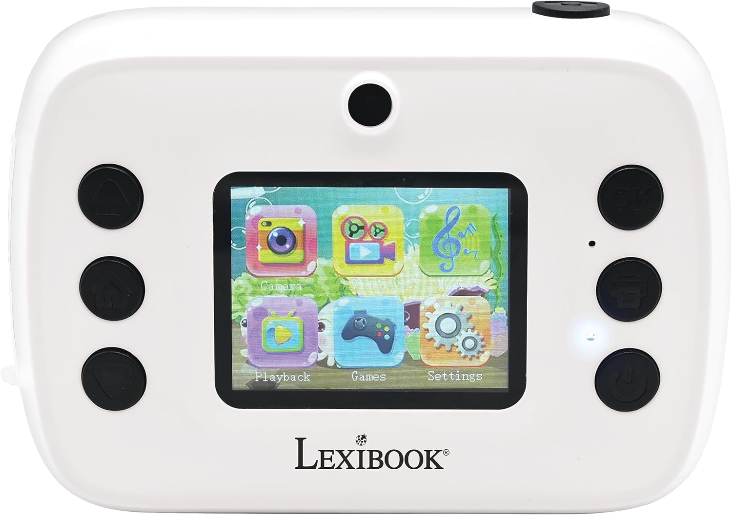 Lexibook, StarCAM Print, camerapakket met instant printer, foto- en videofunctie, inclusief 32 GB SD-kaart en fotopersonalisatiekit, wit, DJ150