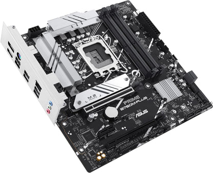 ASUS Prime B760M-PLUS Intel B760 LGA 1700 mATX Motherboard (PCIe 4.0, M.2, Realtek 2.5Gb Ethernet, DP, HDMI, SATA 6Gbps, USB Type-C, Pre-Assembled I/O Protector, Aura Sync