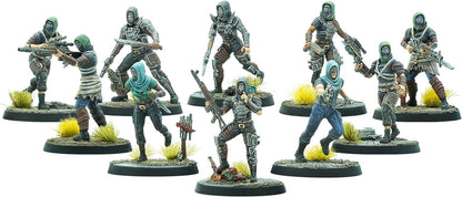 Modiphius Entertainment: Fallout Wasteland Warfare: Raiders - The Disciples - 10 Unpainted Figures, Nuka World Wave, Miniatures Compatible w/ Factions