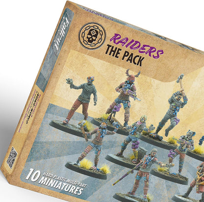 Modiphius Entertainment: Fallout Wasteland Warfare: Raiders - The Pack - 10 Unpainted Figures, Nuka World Wave, Miniatures Also Compatible w/Factions