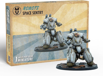 Modiphius Entertainment: Fallout: Wasteland Warfare - Robots: Space Sentry - 1 Figure, 32mm Unpainted Resin Miniatures, Tabletop RPG, Nuka World Wave
