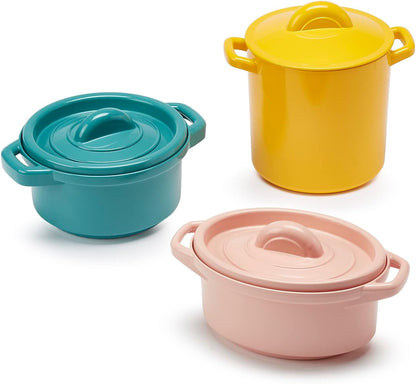 Ecoiffier Battery Green JOUETS 1685 Saucepan Set Azure Imitation Game for Children from 18 Months, One Size