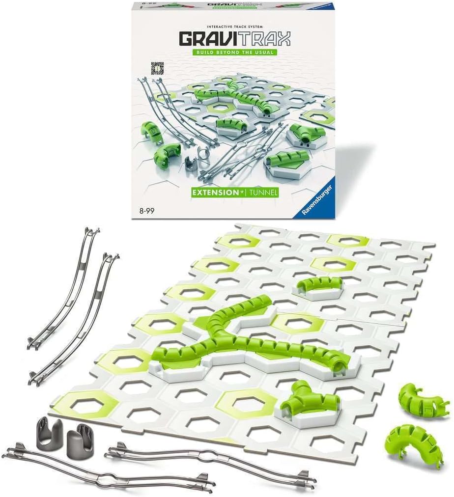 Ravensburger GraviTrax Extension Tunnel - Zubehör für das Kugelbahnsystem. Kombinierbar mit allen GraviTrax Produktlinien, Starter-Sets, Extensions und Elements, Konstruktionsspielzeug ab 8 Jahren