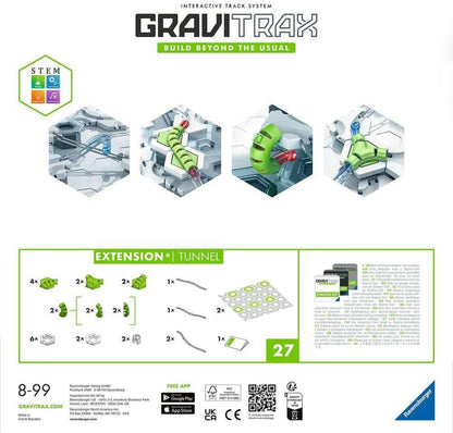 Ravensburger GraviTrax Extension Tunnel - Zubehör für das Kugelbahnsystem. Kombinierbar mit allen GraviTrax Produktlinien, Starter-Sets, Extensions und Elements, Konstruktionsspielzeug ab 8 Jahren