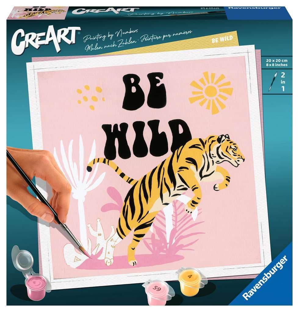 Ravensburger CreArt Jolane Edition Be Wild Paint by Numbers for Adults Craft Kits for Adults and Kids Age 12 Years Up