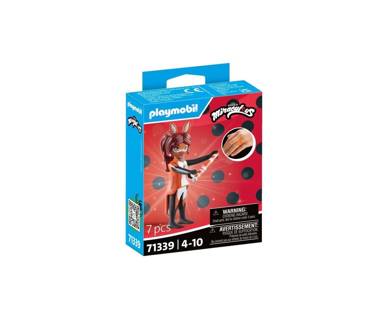 Playmobil 71339 Miraculous: Rena Rouge, Tales of Ladybug and Cat Noir, collector’s item, gifting toy and fun imaginative role-play, playsets for children ages 4+
