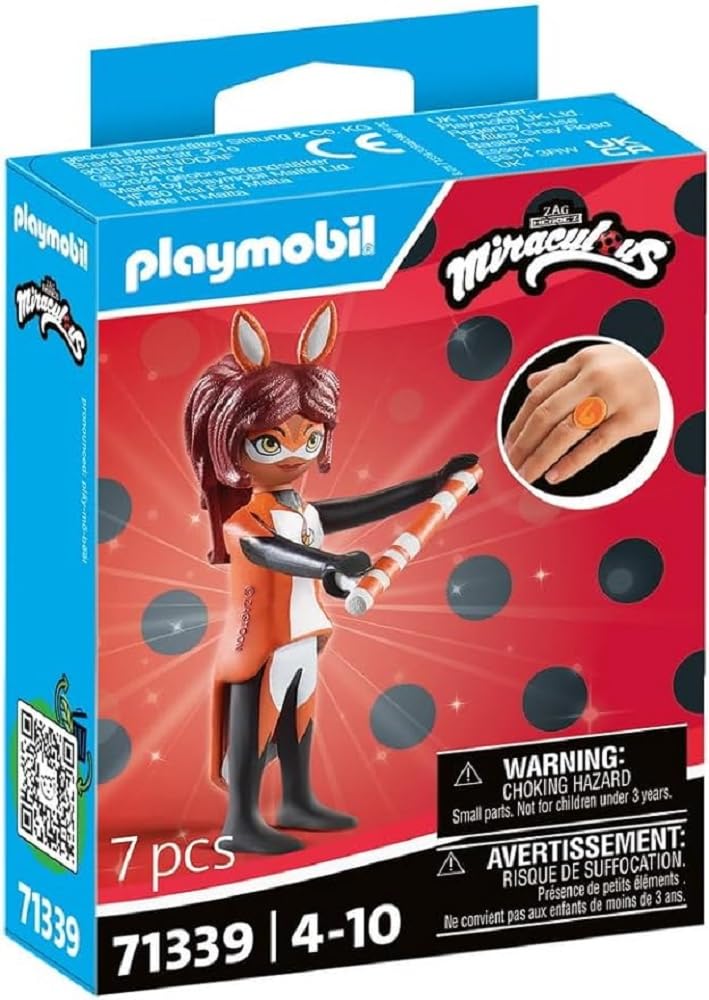 Playmobil 71339 Miraculous: Rena Rouge, Tales of Ladybug and Cat Noir, collector’s item, gifting toy and fun imaginative role-play, playsets for children ages 4+