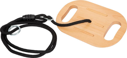 small foot Disc Grips Black Line Made of Wood, Swing for Hanging and Sitting, for Ages 3+ Years, 12408