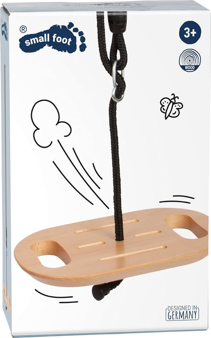 small foot Disc Grips Black Line Made of Wood, Swing for Hanging and Sitting, for Ages 3+ Years, 12408