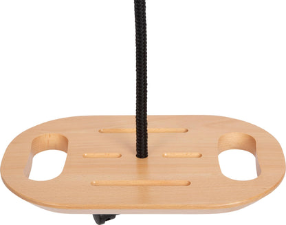 small foot Disc Grips Black Line Made of Wood, Swing for Hanging and Sitting, for Ages 3+ Years, 12408