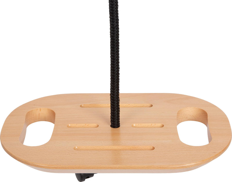 small foot Disc Grips Black Line Made of Wood, Swing for Hanging and Sitting, for Ages 3+ Years, 12408