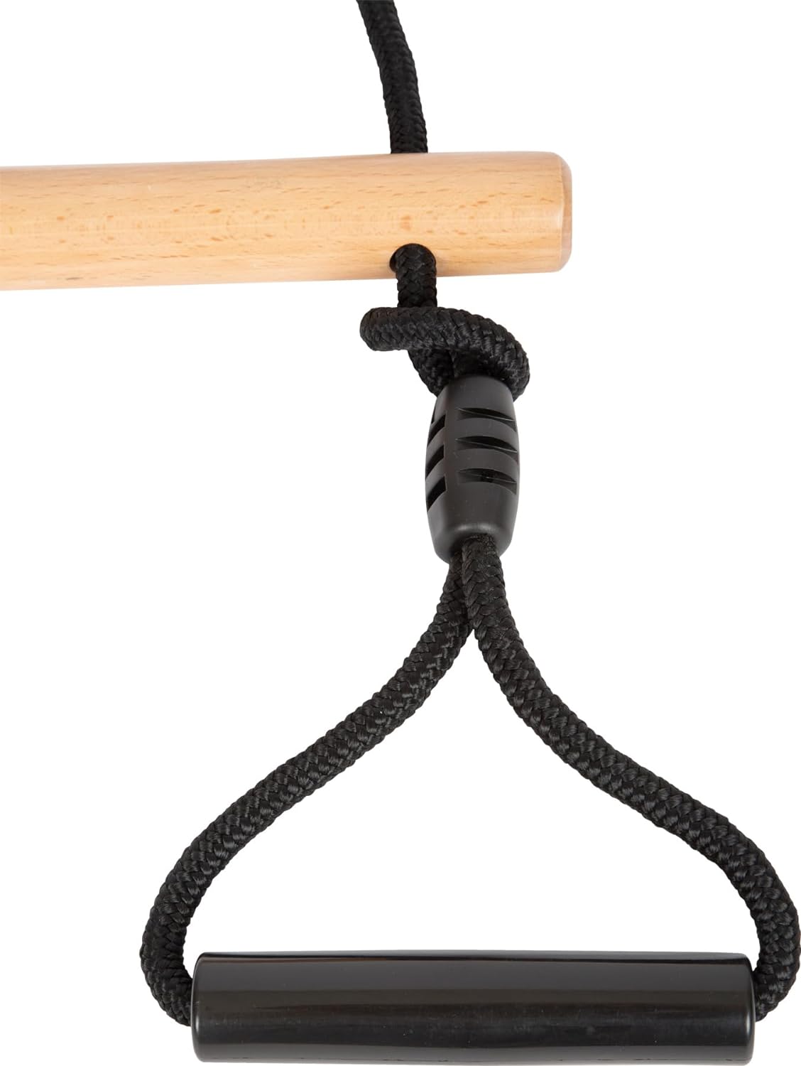 small foot Trapeze Gymnastic Rings Black Line, Wooden Swing for Kids & Adults, Ages 3+ Years, 12409