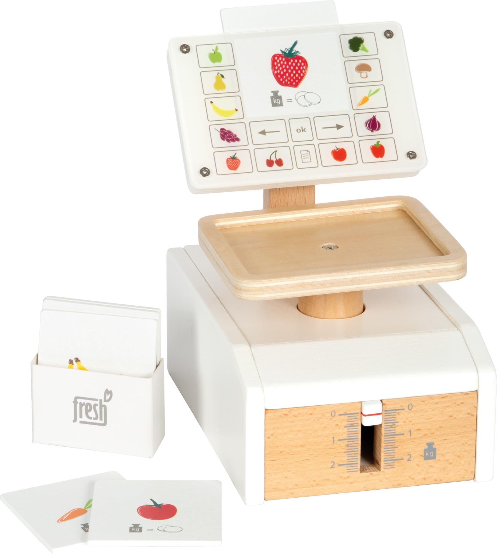 Small Foot Scale Fresh, Wood, Multifunctional Accessory Stores, Role-Playing Toy, Ages 3+ Years, 12418, Large
