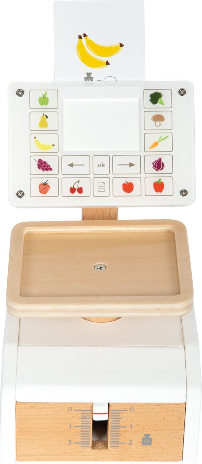 Small Foot Scale Fresh, Wood, Multifunctional Accessory Stores, Role-Playing Toy, Ages 3+ Years, 12418, Large