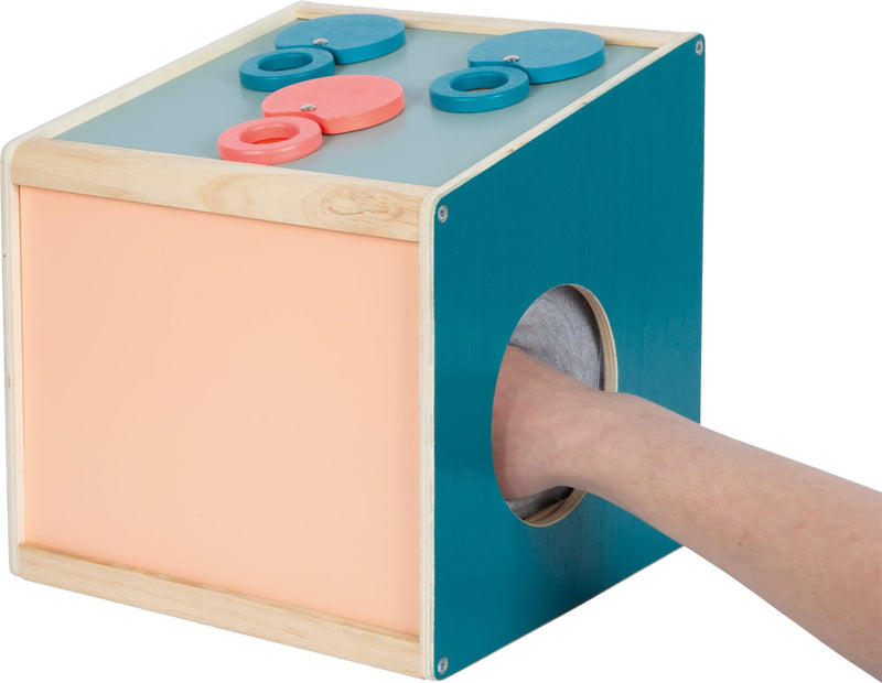 small foot Feeling Sensory, Wood Box for Seeing, Hearing, Smelling, & Touching, Ages 3+ yrs, 12466